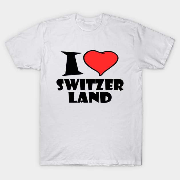 I love Switzerland T-Shirt by Milaino